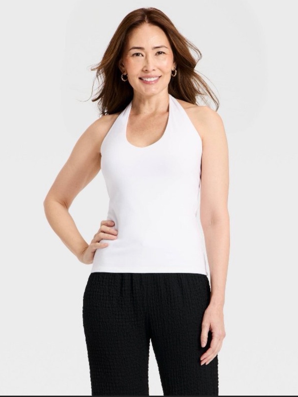 TWO a new day White Halter Tank Top